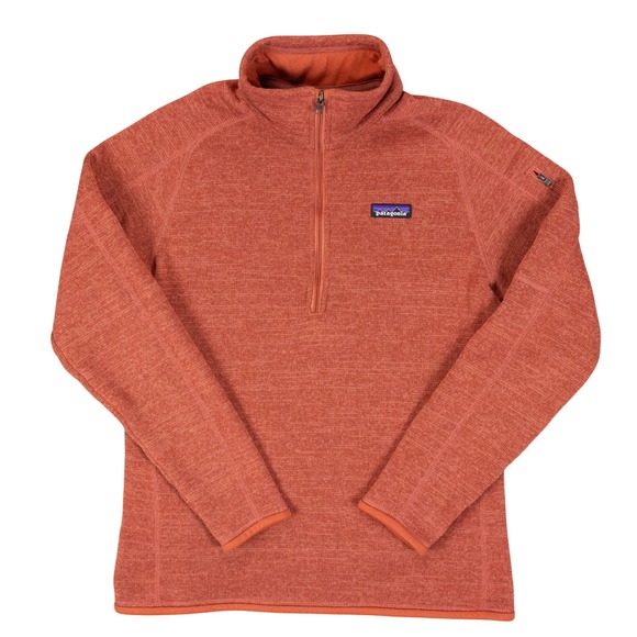 Patagonia Sweaters - Patagonia Better Sweater 1/4 Zip Pullover Womens L Burnt Orange Polyester Fleece